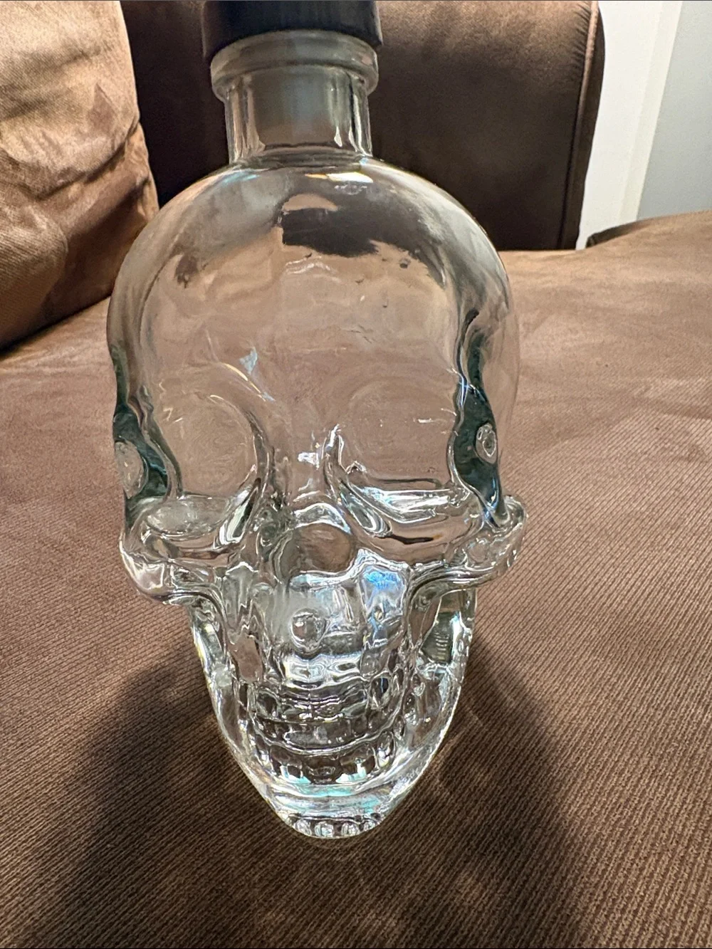 Clear Glass Skull Decanter - Decorative Home Accent